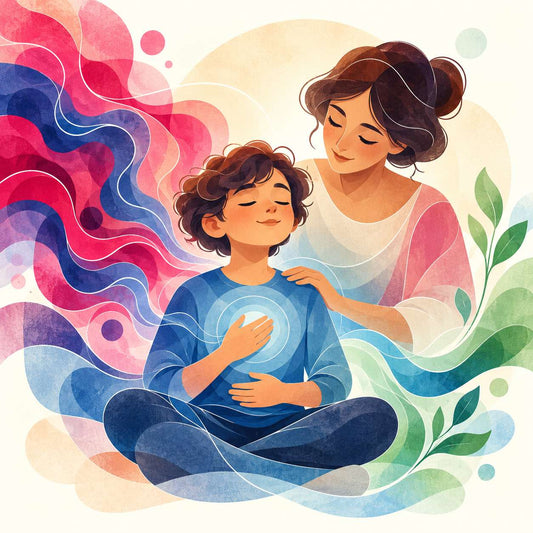 Child choosing an emotional regulation activity from cards